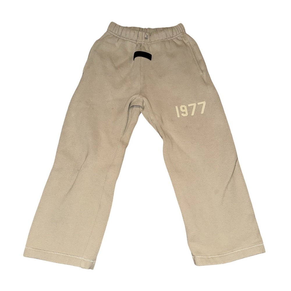 Fear of God Essentials Kids 1977 Sweatpants Wheat Tan Joggers Size 6/7